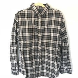 Banana Republic Lg Dark Gray Flannel Button Down